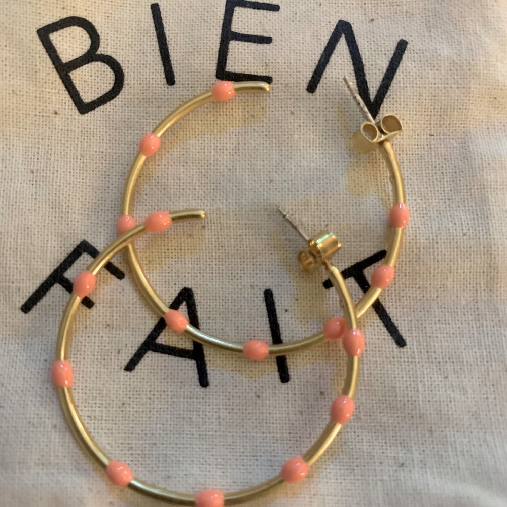 COPY - Madewell Coral Hoop Earrings